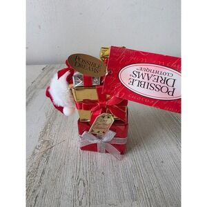 Clothtique stack of gifts presents possible dreams hat tags‎ Xmas decor